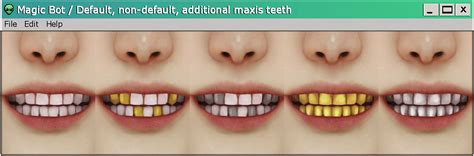 Default Non Default Additional Maxis Teeth Sims 4 Teeth Sims 4 Cc