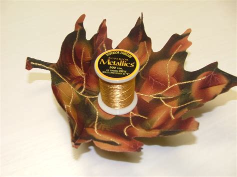Fabric Leaf Bowl With Metallic Thread Kathy K Wylie Quilts