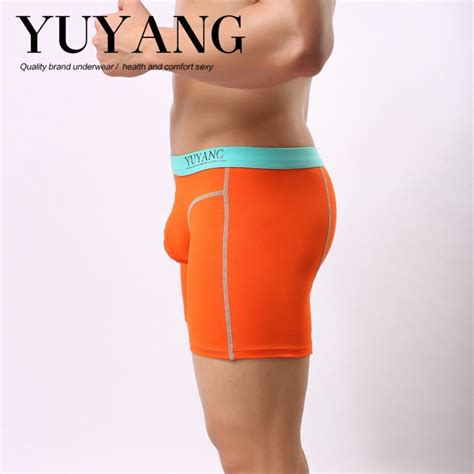 2017 Sexy Long Mens Underwear Boxer Shorts Cotton Body Sculpting Mens Boxer Shorts Long Thermal