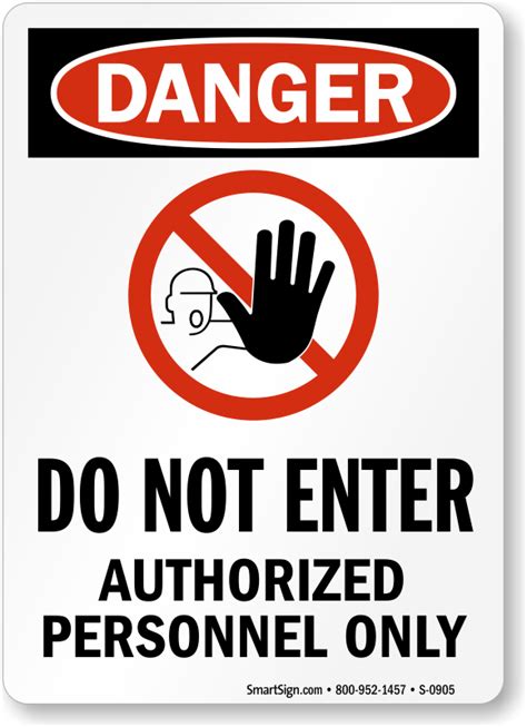 Do Not Enter Authorized Personnel Only With Hand Man Graphic Sign