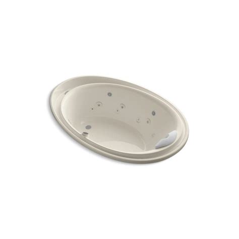 Get a massage by your next whirlpool or air tub while getting clean. KOHLER Purist 6 ft. Whirlpool Tub in Almond-K-1110-V-47 ...