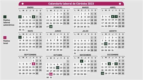 Calendario Laboral En Córdoba Para 2023 Festivos Y Puentes
