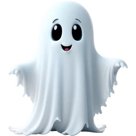 3d Cute Ghost Cartoon Ai Generative 29572148 Png