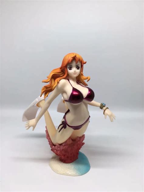 one piece nami action figure swimsuit ver nami doll pvc figure toys anime 15cm in action and toy