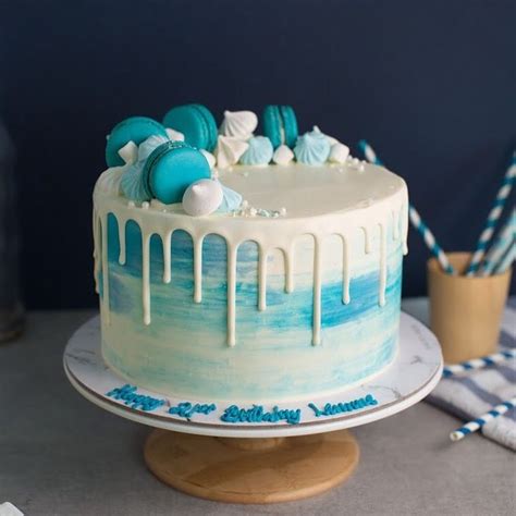 Bakers Brew Studio On Instagram “aqua Blue Swirls With White Drips
