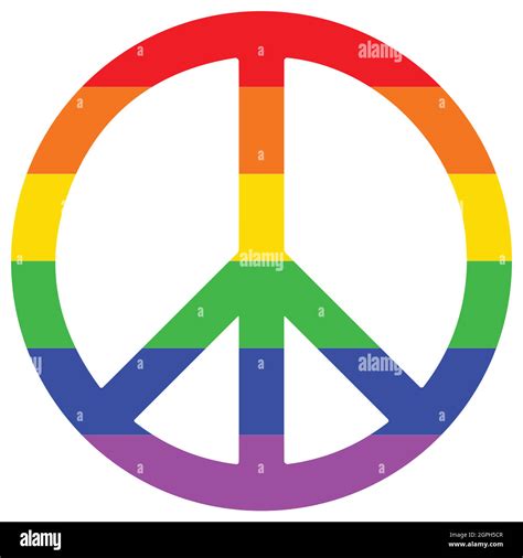 Rainbow Peace Sign Stock Vector Image Art Alamy