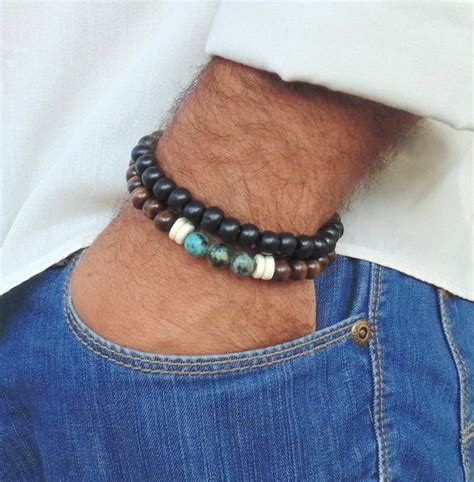 Maybe you would like to learn more about one of these? Black Brown Wood Beaded bracelet Mens bracelet by AnnaRinJewelry | #FREE #ADVERTISING - new ...