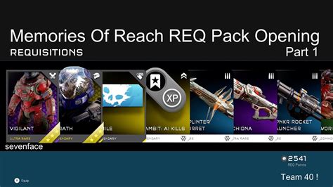 Memories Of Reach Req Pack Opening Jorges Chaingun Emiles Helmet