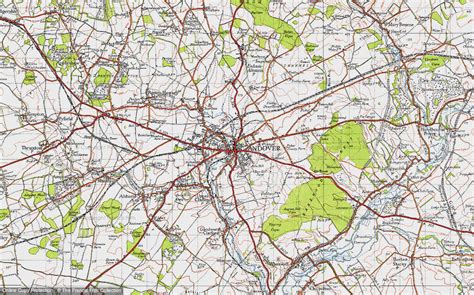 Historic Ordnance Survey Map Of Andover 1945