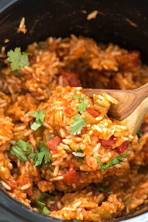 Slow Cooker Mexican Rice Spanish Rice Gal On A Mission