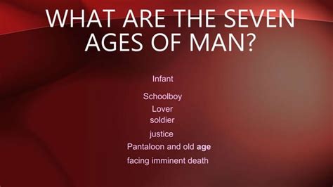 Seven Ages Of Man Lesson