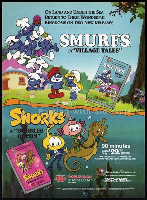 Did You Like The Smurfs Or Snorks Better D スマーフ レトロ キャラクター