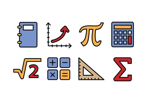 Mathematic Icons Vector Art At Vecteezy