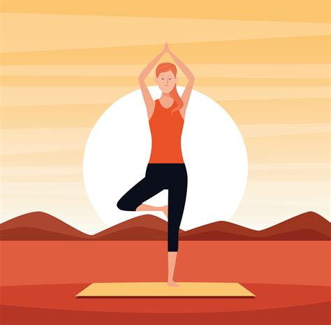 Woman In Yoga Poses 657350 Vector Art At Vecteezy