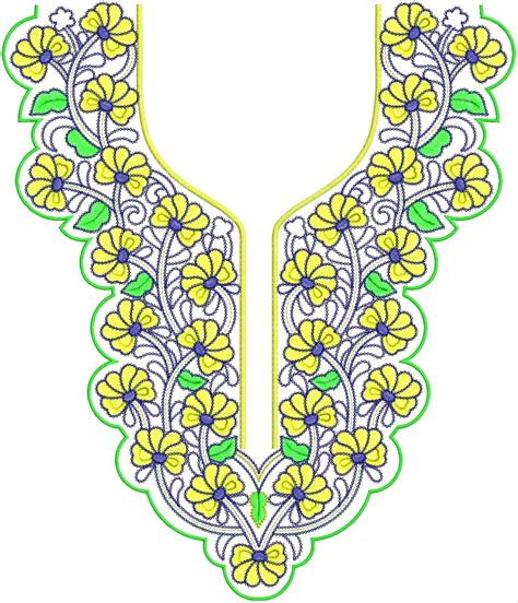 Embdesigntube Fancy Attractive Embroidery Neck Patterns