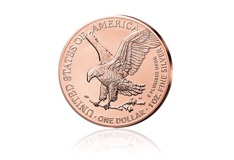 American Eagle 1 Oz Silber 2023 Usa Veredelt Mit Rotgold Primus