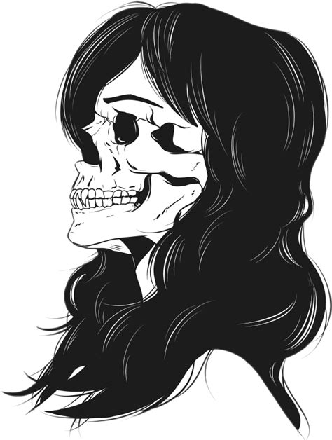 Skull Anime Horror Girl Sticker By