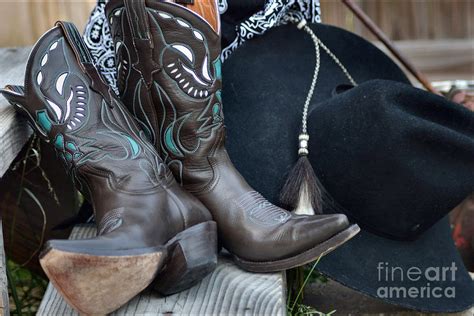 Cowboy Hat And Cowgirl Boots Photograph By Luv Photography