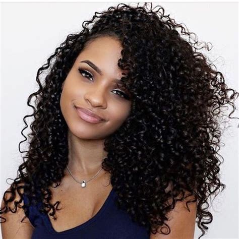 Black Women Medium Lenght Curly Hairstyles 2018 2019 Hair Colors