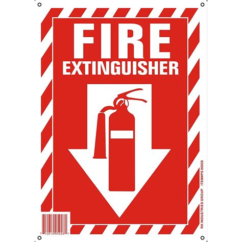 Rk Osha Safety Sign Legend Fire Extinguisher Fire Extinguisher