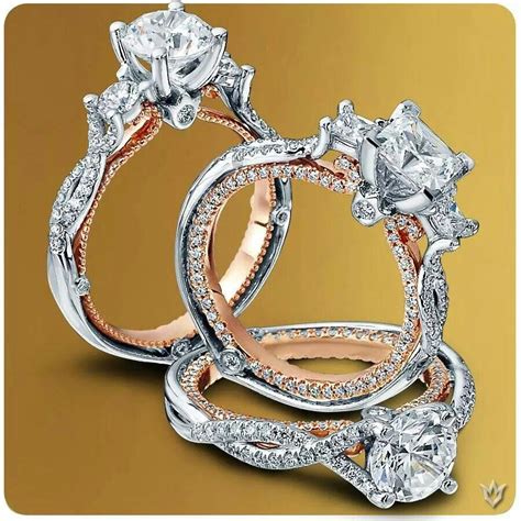 Rose Gold Diamond Engagement Rings By Verragio Princesscutring