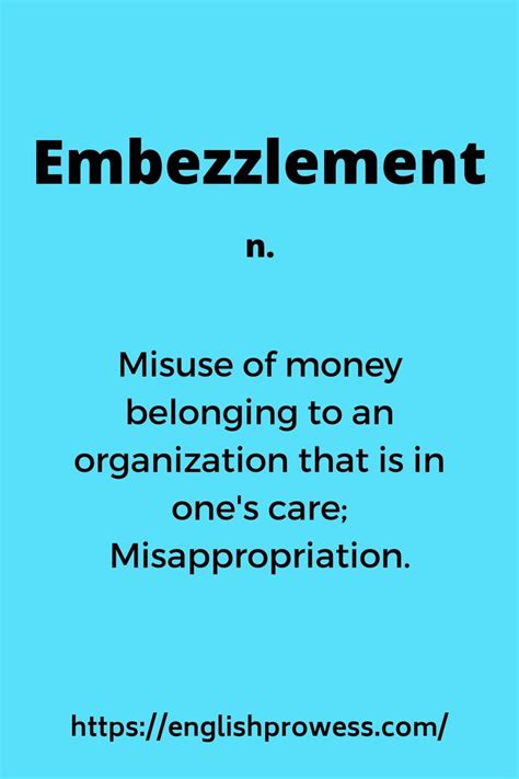 Embezzlement Meaning | English online, Learning english online, Learn 