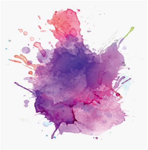 Watercolor Clipart Paint Splashes Purple Watercolor Splash Png