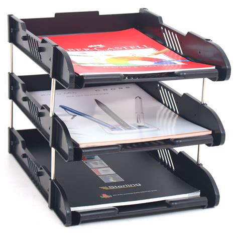 Office Filing Trays Letter Rack Desk Organiser Paper A4 Document Holder