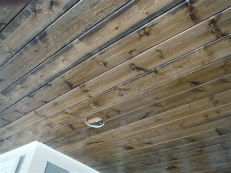Pine Car Siding Porch Ceiling Stained House With Porch Porch