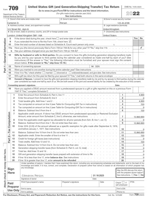 Form 709 Guide To Us T Taxes For Expats