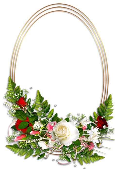 Oval Transparent Photo Frame With Flowers ClipArt Best ClipArt Best