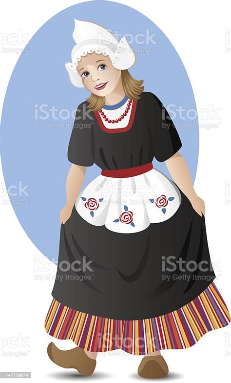 Dutch Girl In National Costume Stock Illustration Download Image Now Netherlands Dutch