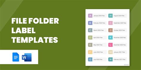 7 File Folder Label Templates Free Sample Example Format Download