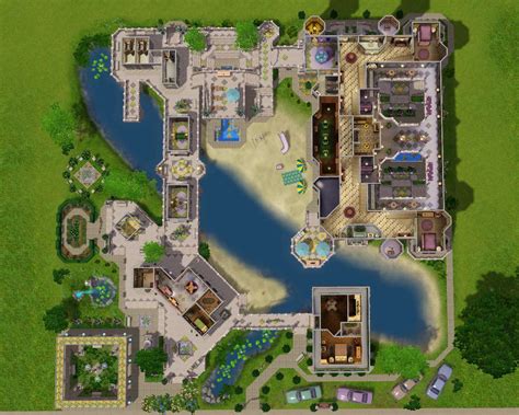 Take your time for a moment, see some collection of sims house blueprints. Mod The Sims - The Fantasy Mansion (no CC)