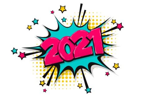 Download 2021 Happy New Year Christmas Comic Text (Graphic) by ...