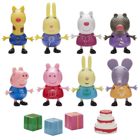 Peppa Pig Birthday Party Deluxe Figure Pack Character Toys Set Of 10