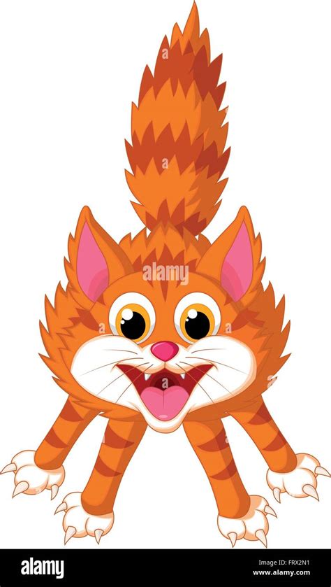 Afraid Cat Cartoon Stock Vector Image And Art Alamy