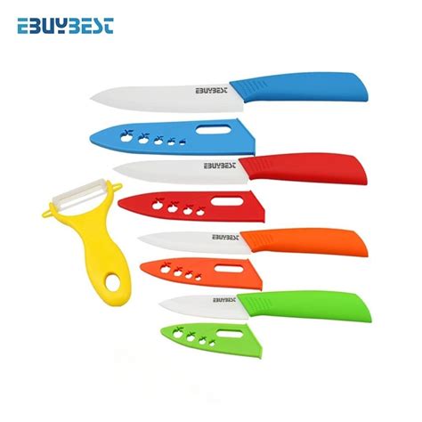 Ebuybest Brand Colorful Ceramic Knife Set 3 4 5 6 Inch Peeler