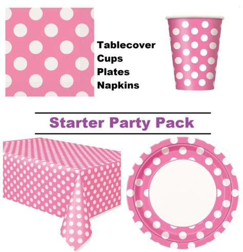 Hot Pink Polka Dot Party Lunch Napkins 24 Guests By Unique For Sale Online Ebay