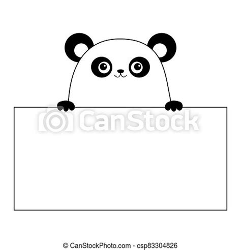 Panda Face Silhouette