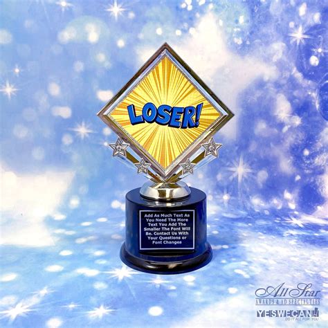 Loser Trophy Free Engraving Best Party Ever Gamer Best Etsy