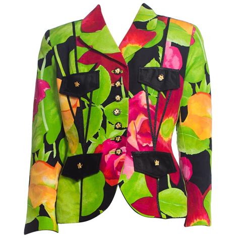 1990s Gemma Kahng Fran Drescher Vibes Floral Blazer Jacket For Sale At 1stdibs