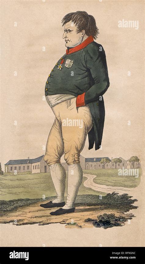 Caricature Of Napoleon Bonaparte On St Helena Made Two Months Before