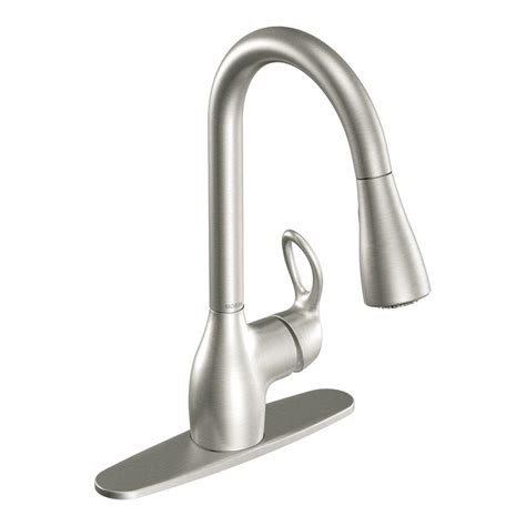 The unique features of the duralock quick connect system can make installation easy. MOEN Kleo Single-Handle Pull-Down Sprayer Kitchen Faucet ...