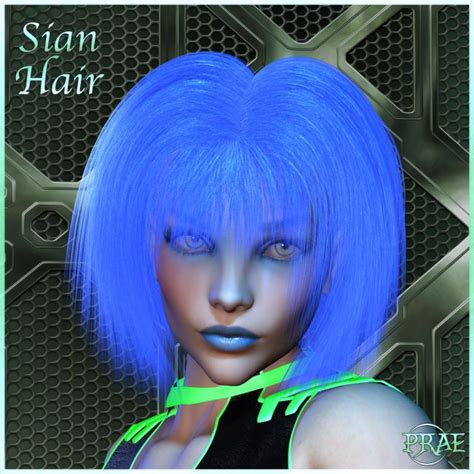 Prae Sian Hair For V4 Poser Hair For Poser And Daz Studio