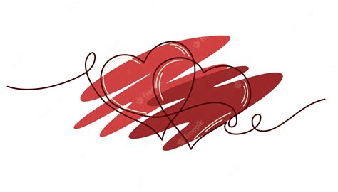 Corazón Amistad Y Concepto De Amor Dibujo De Arte De Línea Continua