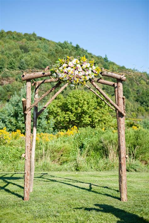 Rustic Vermont Barn Wedding Wedding Arch Rustic Garden Arch Wooden Arbor