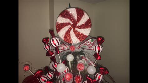Peppermint Candy Cane Themed Christmas Tree Decorating Youtube