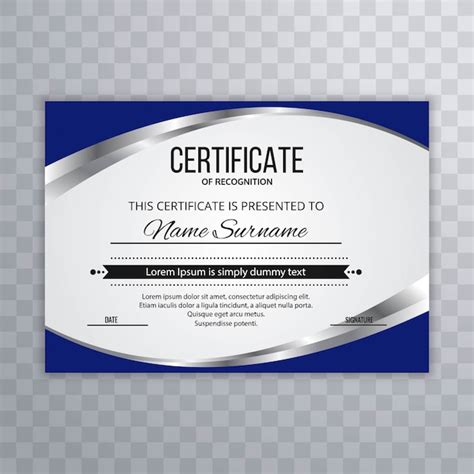 Certificado Plantilla Premium Premios Diploma De Fondo Vector Premium