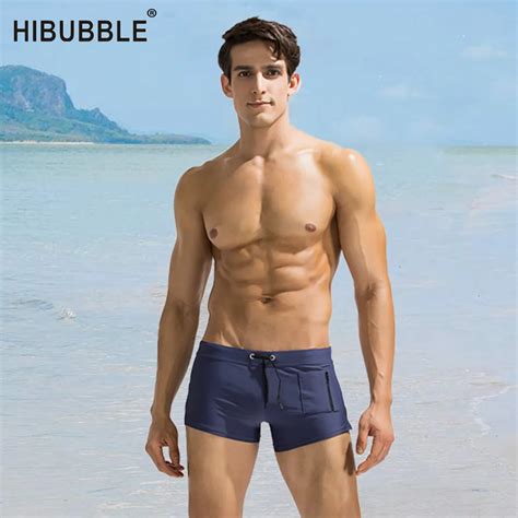 Buy Hibubble Side Zipper Pocket Swimwears Mens